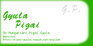 gyula pigai business card